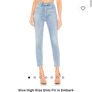 Agolde Nico High Rise Slim Fit in Embark